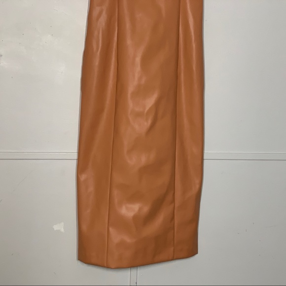 Bardot Sibella Sleeveless Faux Leather Midi Dress in Dusty Rose - Picture 5 of 13